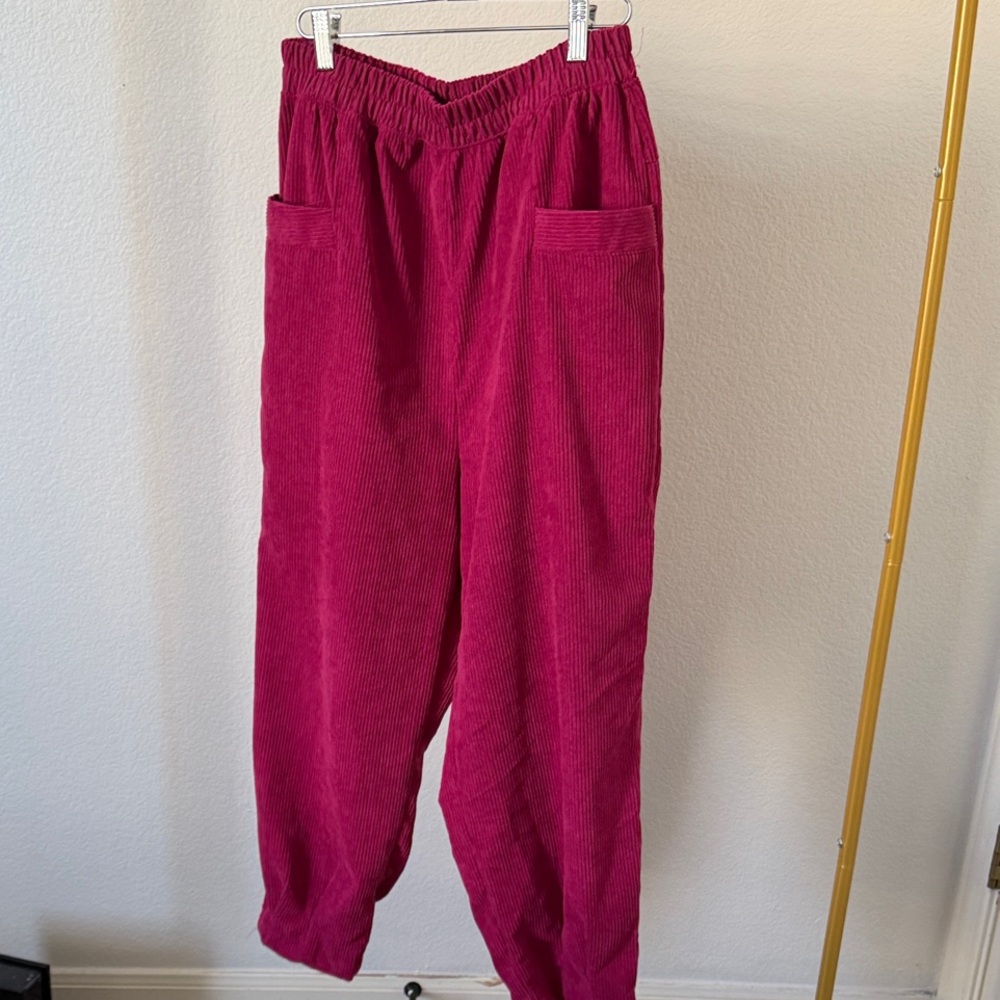 Vibrant Pink Corduroy Pants